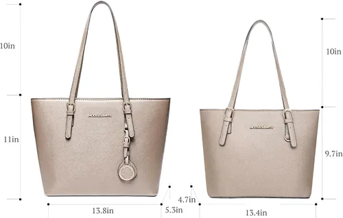 Miniatura 7 de Montana West Bolso de mano para mujer bolso de hombro de cuero vegano tamaño grande y mediano juego de 2 monederos