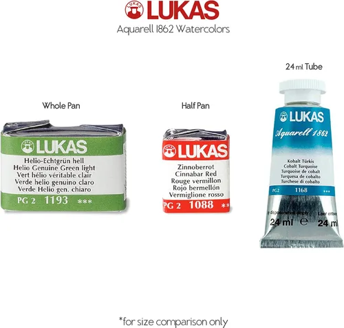 Miniatura 7 de Lukas 1862 Aquarell Artists' - Tubos de acuarela para artistas, Alizarin Crimson 0.8 fl oz, pintura de acuarela vibrante de grado profesional, fácil