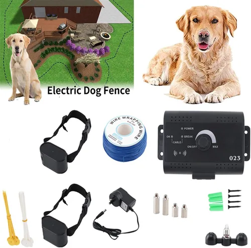 Miniatura 8 de Cerca eléctrica para mascotas, sistema de contención eléctrica para mascotas, seguro y eficaz pitido y cerca de choque, receptor de collar