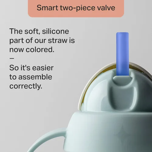 Miniatura 5 de Tommee Tippee Starter - Vaso para beber de 8 onzas para bebés y niños pequeños, con popote de silicona con peso y asas de fácil agarre, sin BPA