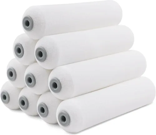 ROLLINGDOG Fundas de rodillo de pintura de 6 pulgadas, fundas de rodillo de pintura de espuma de alta densidad para un corte suave y pintura de 10