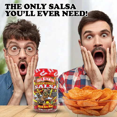 Miniatura 6 de KICKIN' - Salsa picante picante original, 13 onzas, salsa de habanero picante gourmet prémium para patatas fritas de tortilla, verduras y burritos