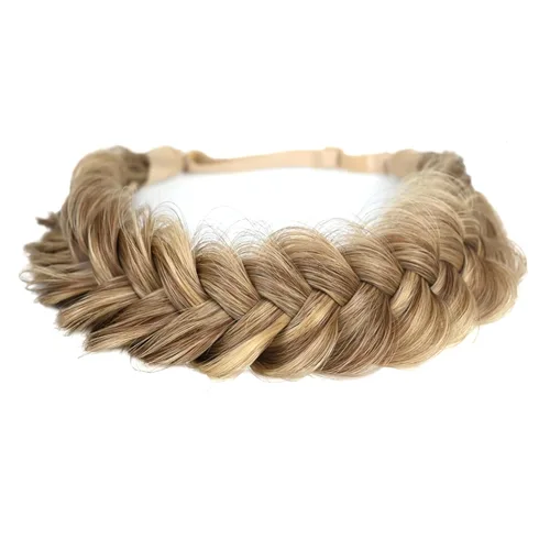 Miniatura 36 de Diadema trenzada, 2 hebras, clásica, gruesa, trenzada, ancha, elástica, de calidad, sintética, trenzada, para mujeres y niñas, estilo bohemio, 2.42