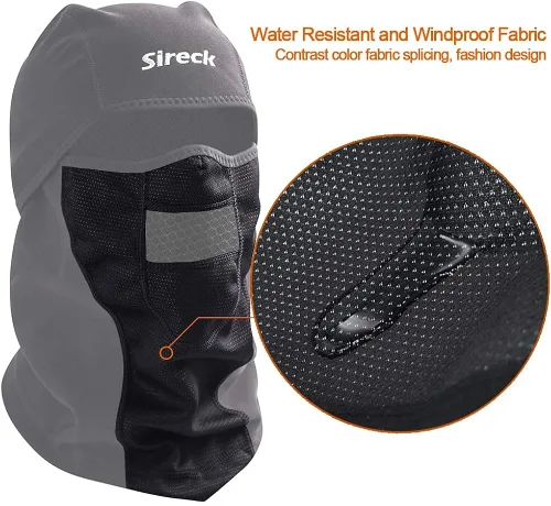 Miniatura 6 de Sireck Pasamontañas para clima frío máscara de esquí resistente al agua y al viento máscara térmica de forro polar para caza ciclismo motocicleta