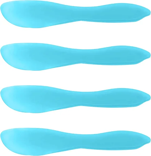LINDEN SWEDEN Esparcidores multiusos, cuchillo de mantequilla versátil para queso suave o glaseado, seguro para niños, sin BPA, apto para Azul/claro
