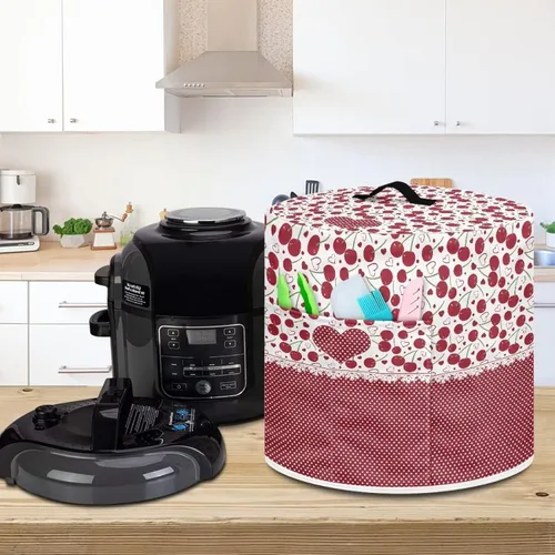 Miniatura 3 de Flashideas Cherry Love - Funda para olla a presión con bolsillo de almacenamiento compatible con olla instantánea de 8 cuartos de galón, accesorios