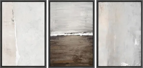 Miniatura 66 de SIGNWIN Lienzo enmarcado para pared, juego de arte abstracto de serenidad costera, ilustraciones abstractas junto al mar, arte moderno, decorativo