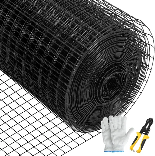 Miniatura 10 de VEVOR Tela Metálica, 24"x50' y Tamaño de Malla de 1"x1", Alambre Soldado de Acero Galvanizado Recubierto de Vinilo Calibre 16, con unos Alicates