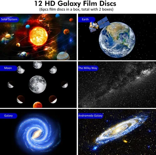 Miniatura 3 de Proyector de estrellas, proyector de planetario para dormitorio, luz nocturna de galaxia ultra clara con 13 discos Galaxy reemplazables 4K