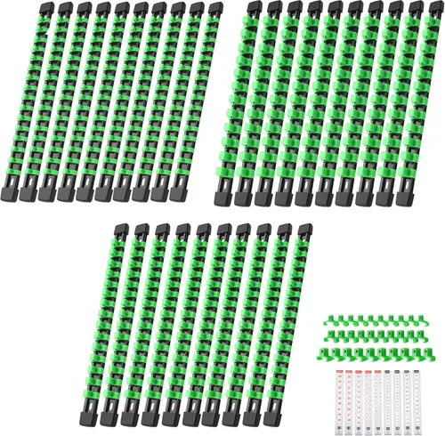Miniatura 26 de Reniteco Organizador de Enchufes ABS - Juego de Soportes de Enchufes Gris, Juego de 12 Piezas de Soportes de Enchufes de Calidad Premium 1/4