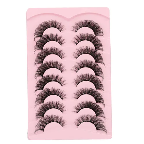 Miniatura 3 de Pestañas postizas de ojo de gato, aspecto natural, pestañas 3D de visón sintético, pestañas postizas de ojo de zorro, 8 pares
