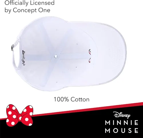 Miniatura 5 de Concept One Disney's Minnie Mouse Bows Embroidered Cotton Adjustable Dad Hat with Curved Brim