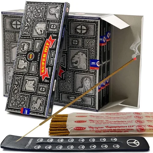 Miniatura 32 de TRUMIRI Paquete de soportes para incienso con varillas de incienso Satya Sai Baba Nagchampa de 3.53 oz (100 g) - Paquete de 1