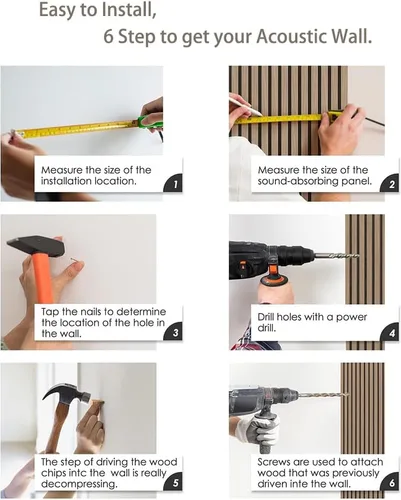 Miniatura 6 de Paneles de listones de chapa de madera acústica para decoración de paredes interiores y techos 3D sin costuras empalmadas absorbentes de sonido