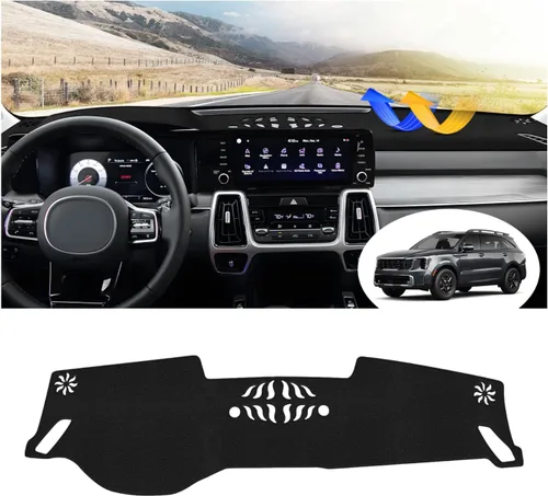 Miniatura 45 de FIILINES Cubierta para tablero Compatible con Mazda 3 2010-2013 Accesorios Tapete para tablero para Mazda 3 Accesorios Tapete para salpicadero