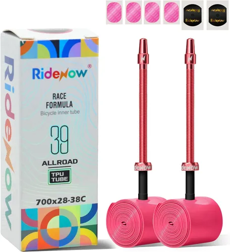 Miniatura 23 de Ridenow 2-Pack Bike Inner Tube for 700/18C-28C, 700/18C-32C,700/28C-38C with 45/65/85 mm Metal &TPU Presta Valves for Road Bikes, Super Light