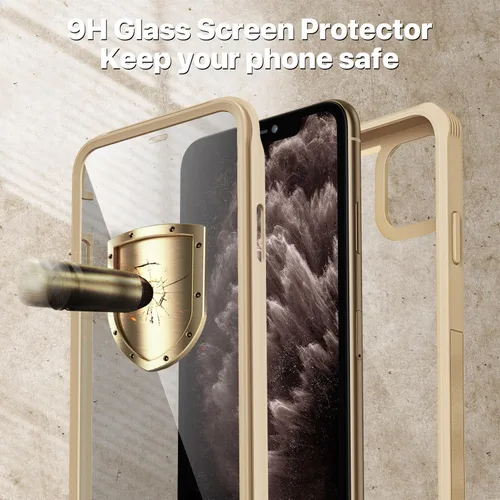 Miniatura 4 de CENHUFO Funda de privacidad para iPhone 11 Pro, funda de cuerpo completo con protector de pantalla de privacidad de vidrio templado 9H integrado