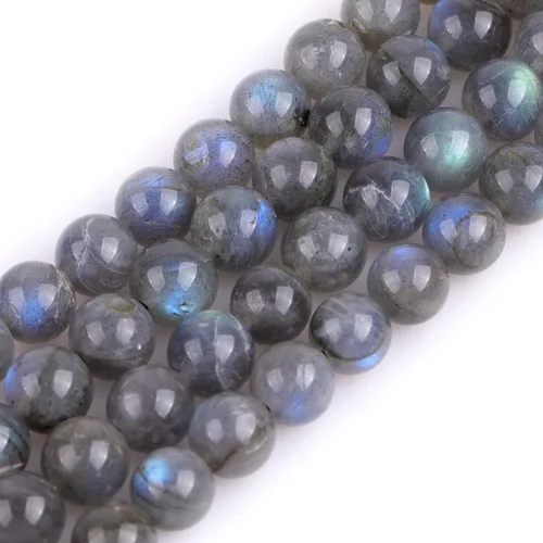 Miniatura 47 de GEM-Inside Cuentas sueltas de amatista natural de 14 mm, gemas de cristal redondo, piedra de energía para hacer joyas, 15 pulgadas Amatista oscura