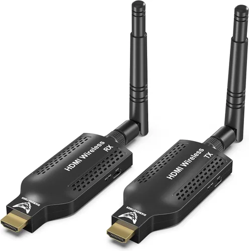 Miniatura 8 de Receptor HDMI inalámbrico, decodificación 4K, salida 1080P, extensor HDMI, Plug and Play, 492.1 ft/500 pies, para transmisión de video a