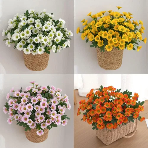 Miniatura 3 de Sunflowers Artificial Flowers for Decoration Rose Peony Silk Small Bouquet Flores Party Spring Wedding Home Party Bridal Bouquet Decoration Fake