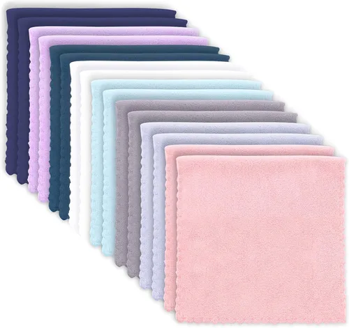 Miniatura 24 de Paquete de 16 paños para bebé, forro polar coral de lujo, extra absorbentes y suaves, para recién nacidos, bebés y niños pequeños, adecuados