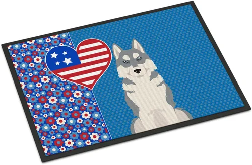 Miniatura 130 de Caroline's Treasures WDK5119JMAT Airedale Terrier USA - Tapete para interiores o exteriores, 24 x 36 pulgadas, tapete para puerta delantera