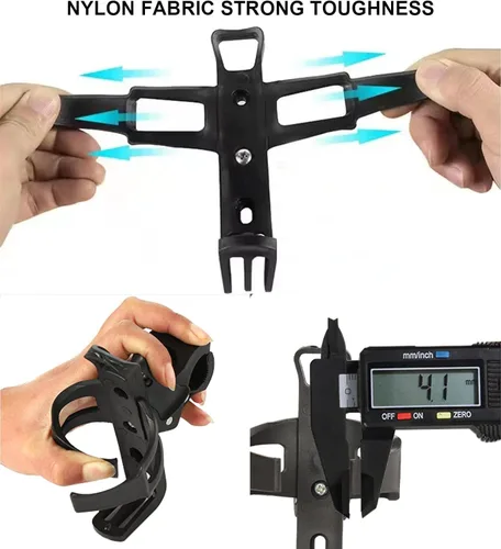 Miniatura 4 de Paquete de 2 soportes para botellas de bicicleta, soporte universal para botella de agua, soporte para botella de agua para bicicleta, cochecito