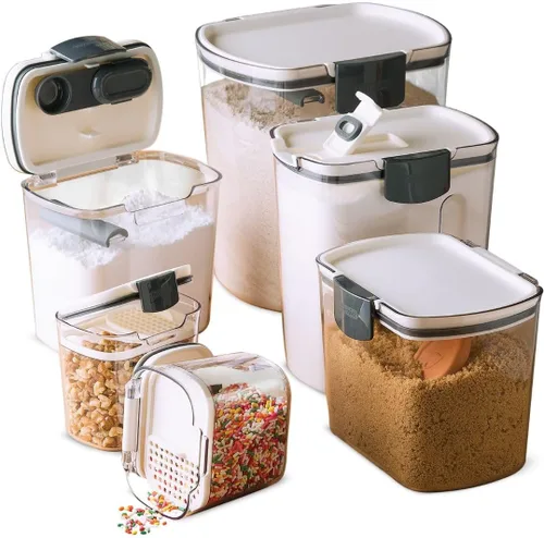 Miniatura 8 de Progressive ProKeeper Baker's - Juego de recipientes herméticos de almacenamiento de cocina para harina, azúcar y más, mantiene los ingredientes