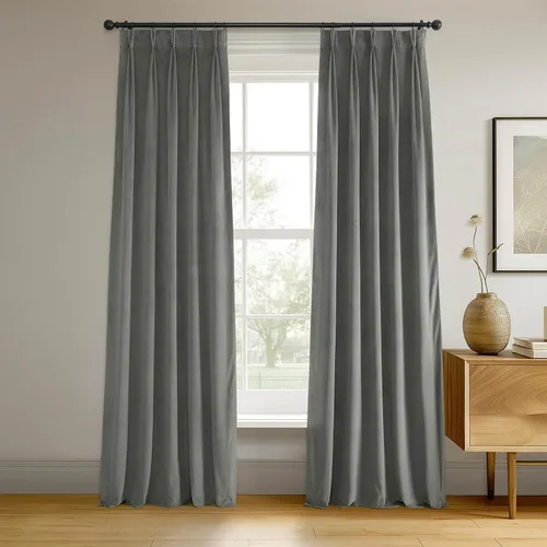 Miniatura 16 de HPD Half Price Drapes Cortinas Opacas de Terciopelo - 84 Pulgadas de Largo 1 Panel Cortina Opaca Signature Plisada para Sala de Estar y Dormitorio
