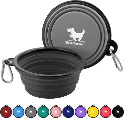 Miniatura 17 de Rest-Eazzzy - Tazones plegables grandes para perros 1000 ml, 2 unidades de fuente de agua portátil para perros, gatos, mascotas, plato plegable