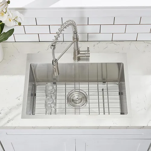 Miniatura 3 de VCCUCINE - Fregadero de barra de 13 x 15 pulgadas, fregadero de cocina pequeño de acero inoxidable hecho a mano, cuenco individual para exteriores
