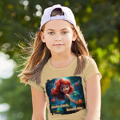 Miniatura 3 de Swim Fast Mermaid Toddler T-Shirt - Birthday Present Ideas - Kids Apparel