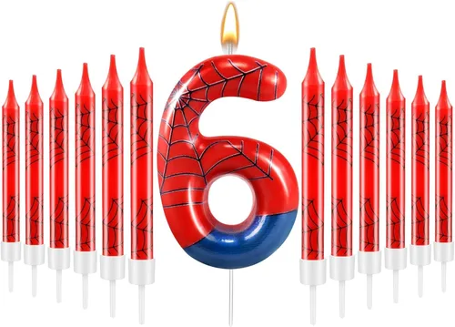 Miniatura 46 de 13 piezas de velas temáticas de coches de carreras para cumpleaños en negro y blanco con número de carrera 1 a cuadros, velas para tarta de coche