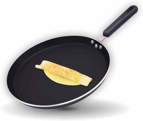 Sonic Kitchenwares - Sartén antiadherente para crepas de 12 pulgadas, revestimiento antiadherente saludable para Roti Egg Tortilla Tawa Dosa, sartén