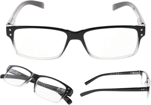 Miniatura 4 de Gafas de lectura, paquete de 5 bisagras de resorte para mujeres y hombres, incluye 3 negras 2 tortugas +0.00
