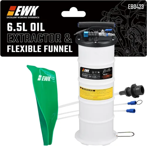 Miniatura 13 de EWK Extractor de Aceite Manual de 8L de Alta Capacidad, Bomba de Cambio de Aceite, Extractor de Líquidos con Tanque Reforzado, Bomba de Cambio