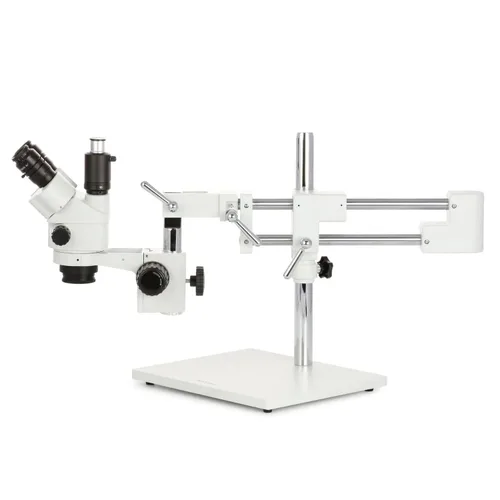 Miniatura 5 de AmScope - Microscopio de zoom bloqueable estéreo simul-Focal 3.5X-45X en soporte de brazo dual - SM-4NTPX
