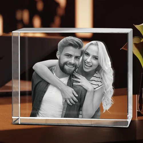 Miniatura 2 de Foto en cristal 3D de HAN'S LASER, regalo personalizado con tu propia foto, regalo único para el día del padre, matrimonio, regalo conmemorativo