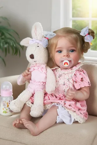 CHAREX Muñeca realista Reborn Baby Girl – Muñeca realista hecha a mano de la vida real de 20 pulgadas, cuerpo con peso recién nacido, sensación de