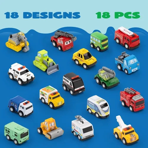 Miniatura 4 de JOYIN 34 piezas de vehículos de avión de tracción, juego de aviones, aviones incluyendo helicópteros, camiones de juguete vehículos de juguete