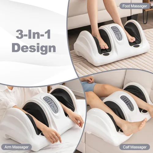 Miniatura 3 de ARLIME Masajeador de pies Shiatsu con control remoto, 4 modos de amasamiento profundo, masaje de piernas y tobillos y pantorrillas y pies para Blanco
