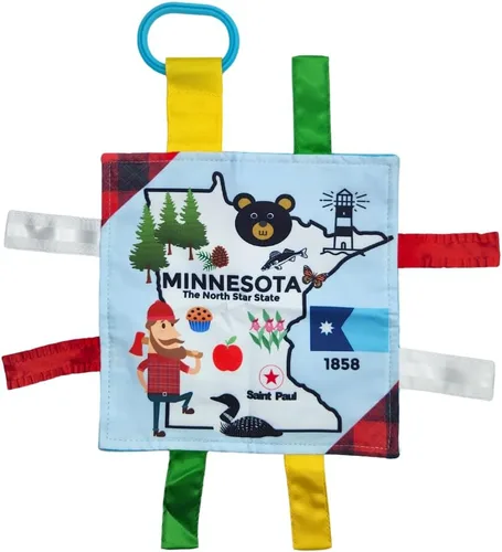 Miniatura 30 de Baby Jack & Co - Cochecito de juguete para bebés de 8 x 8 pulgadas, juguete para bebés, juguetes arrugados para desarrollar cinco sentidos, aprende