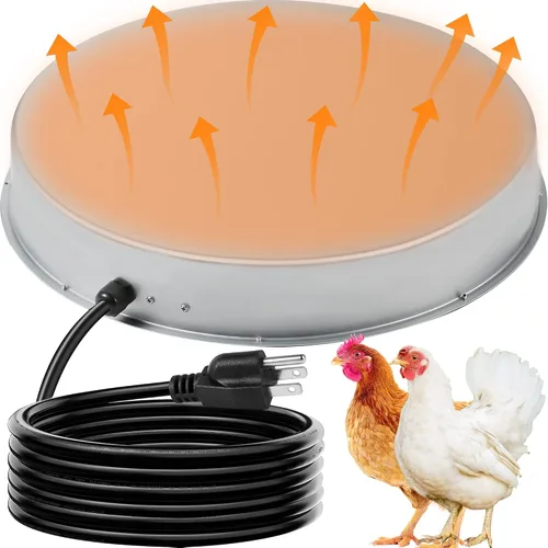 Calentador de agua de pollo para aves de corral: base de calentador de agua de pollo para invierno, para agua de aves de corral de plástico/metal,