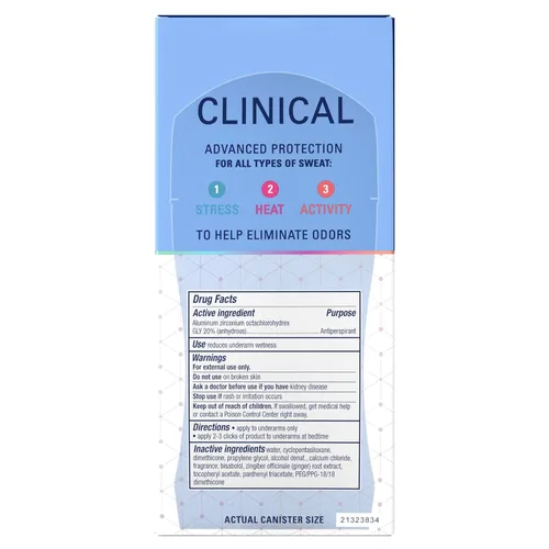 Miniatura 11 de Secret Clinical Strength antitranspirante y desodorante para mujer, 3X Protección contra el estrés, 72 horas de protección contra el sudor