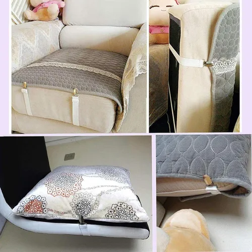 Miniatura 5 de 10 correas ajustables para sábanas, clips para sábanas, soporte elástico para sábanas bajeras, clips de correas de sábana bajera, tirantes de cierre