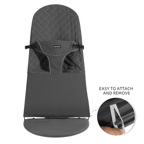 Miniatura 4 de iGRATENS Asiento de Tela para Mecedora - Funda para Mecedora Baby Bjorn Compatible con Modelo Balance Soft & Bliss, 100% Algodón, Amigable