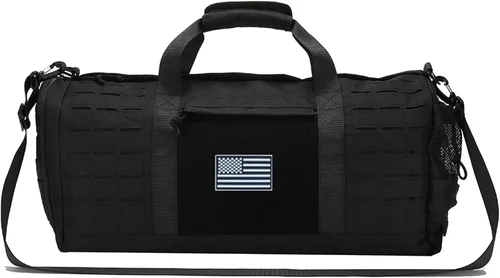 Miniatura 2 de SEYATULLH Bolsa de lona táctica militar para hombres y mujeres con compartimento para zapatos, bolsa de gimnasio, bolsa de fitness, bolsa