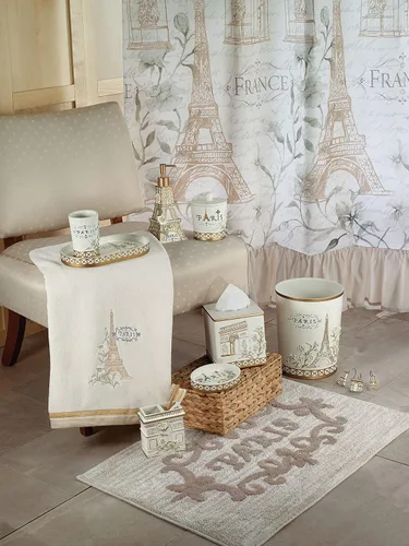 Miniatura 3 de Avanti Linens - Toalla de baño, toalla de algodón suave y absorbente (colección Paris Botanique, marfil) 50.00 x 27.00 pulgadas