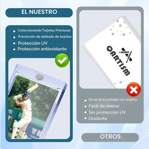 Miniatura 5 de 60 unidades de portatarjetas magnéticos, portatarjetas de un toque de 35 puntos, estuche de plástico duro con protección U-V para tarjetas