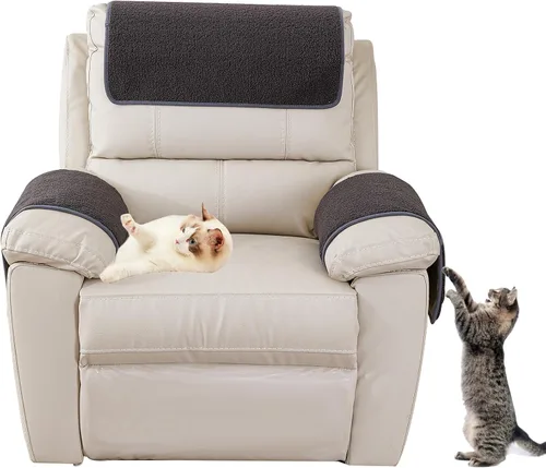 Miniatura 12 de Funda para reposabrazos de sofá, funda para reposabrazos de silla reclinable, funda de terciopelo de cordero, antideslizante, protector de muebles